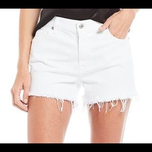 7 for all Mankind white cutoff shorts high waisted 24 xs
